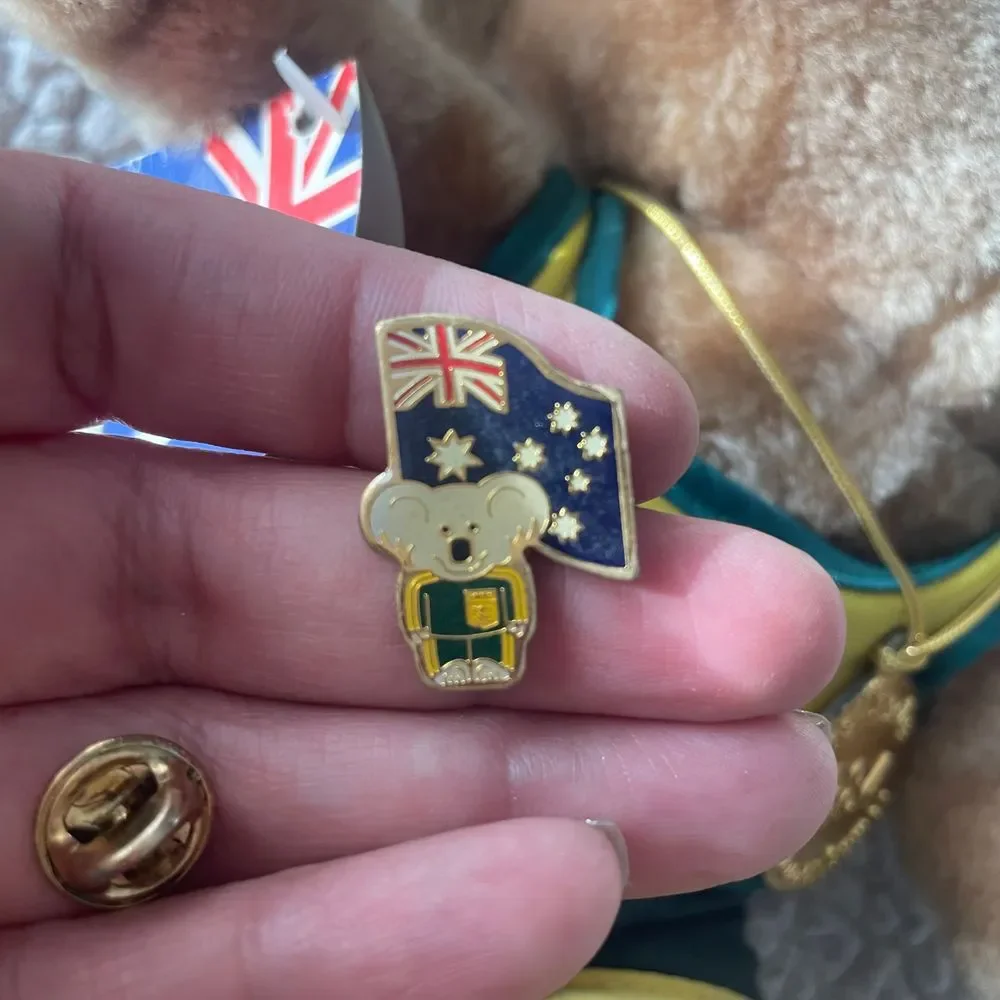 1984 Australia Olympic Willy Koala Plush LA Summer Olympics pin Croner Toy VTG‎